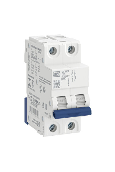 MDWP-C10-2 2P, 10A, C Eğrisi, 2x10 A 3 kA Otomatik Sigorta
