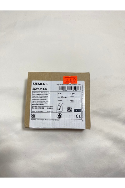 Siemens 5SV5314-6 2x40 A 230 V 30 mA A Tipi Kaçak Akım Rölesi