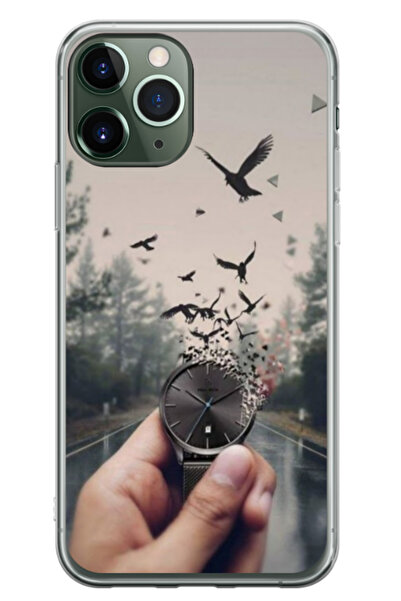 Atlas Husa personalizata 360 de grade pentru Apple iPhone 12 Pro, Time Flies ...