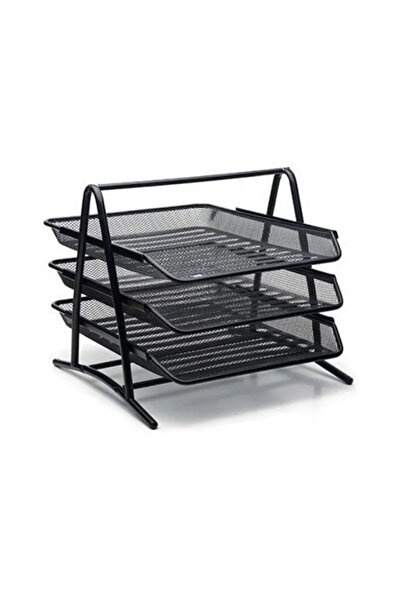 Ark رف معدني 3A باللون الأسود مكون من 3 قطع