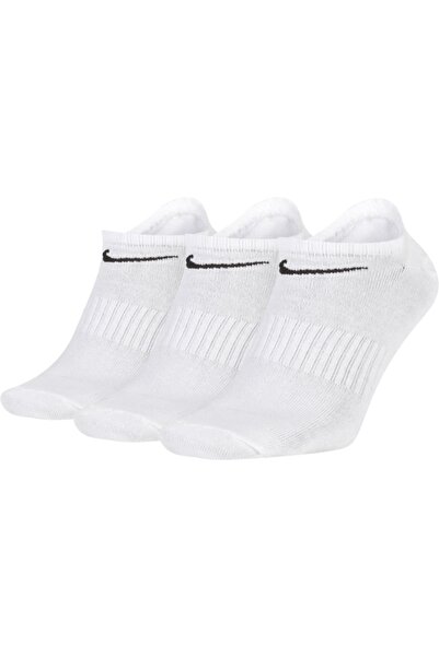 Nike Set 3 Pairs Everyday Lightweight No-Show Socks, White, Size 38-42 EU