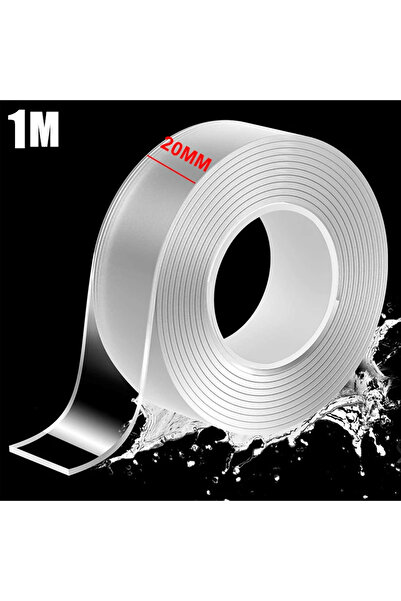choice2 1 لفة 1 متر 1/2 لفة شريط نانو شريط مزدوج الجوانب شفاف قابل لإعادة الا...