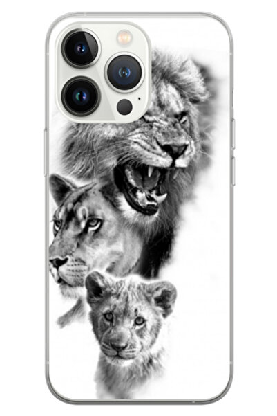 Atlas Husa personalizata 360 de grade pentru Apple iPhone 13 Pro, Lion #3, S1...