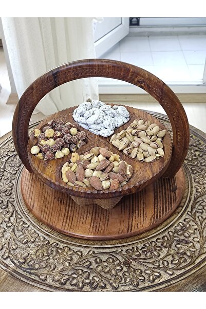 DNC Art&Deco وعاء خشبي مصنوع يدويًا على شكل قلب - منتج تقديمي رومانسي وأنيق (...