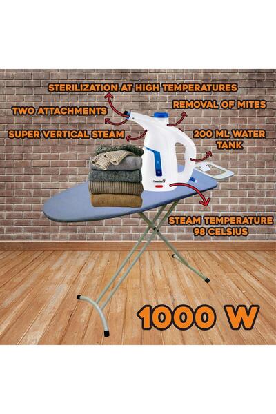 Hausberg Vertikální napařovací žehlička HB-7886BL, 1000 W, 200 ml, 2 přísluše...