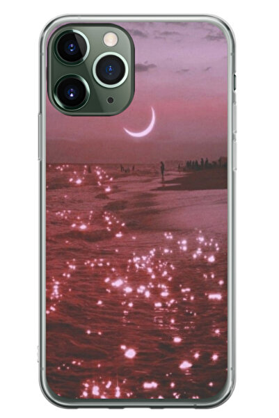 Atlas Husa personalizata 360 de grade pentru Apple iPhone 11 Pro, Pink Sky, S...