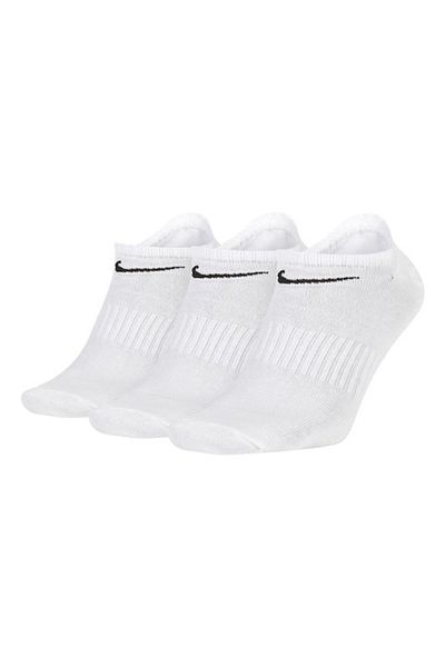 Nike Everyday Lightweight Training Socks, 3 Pairs, White, M