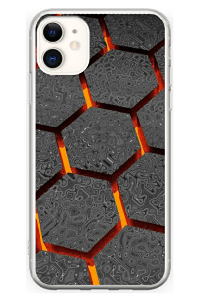 Atlas Husa personalizata 360 de grade pentru Apple iPhone 12 Mini, Lava Hex, ...