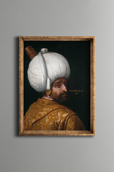 epiqart Yıldırım Bayezid - Vintage Desenli Çerçeve