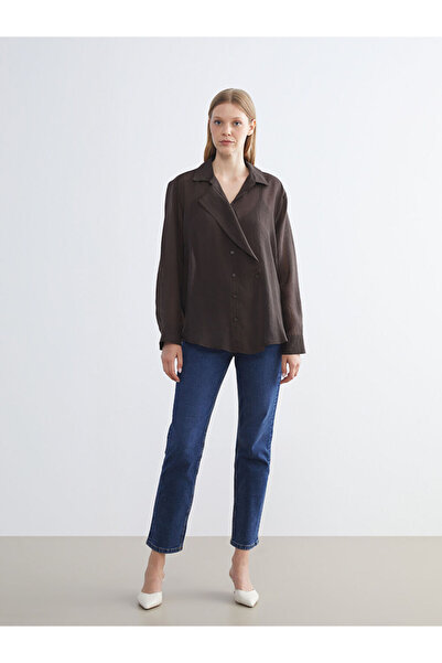 LC Waikiki Timeless Store: Timeless Recommendations |   Plus Size Double-Breasted Collar Women's Shirt Tunic