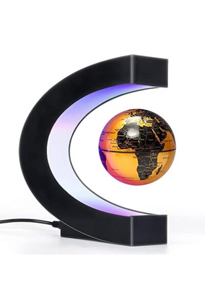 eWINNER Magnetic Levitation Floating World Map Globe with LED Light Cool Gadgets Decor Fixture