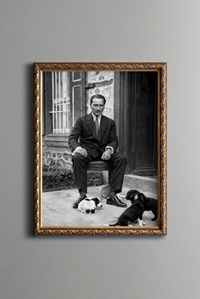 epiqart Atatürk - Vintage Desenli Çerçeve