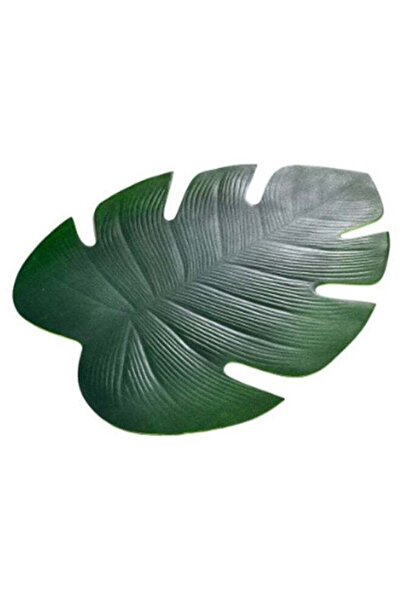 Generic مفرش طاولة غير قابل للانزلاق من نخيل مونستيرا الاستوائي باللون الأخضر