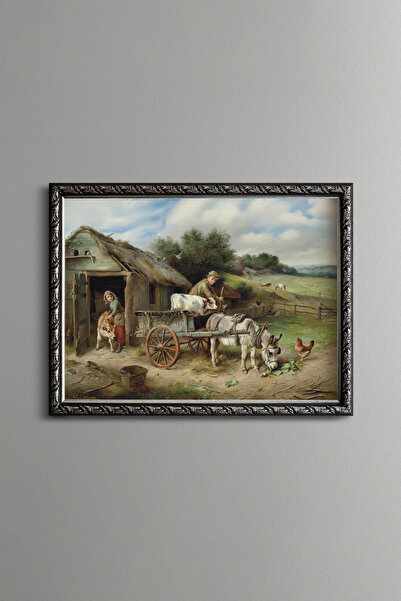 epiqart A Corner of the Farm - Vintage Patterned Frame