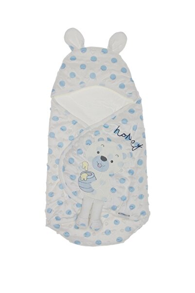 Bebecix Baby Sleeping Bag Blue Bear and Dots