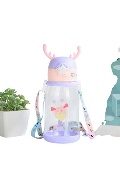 Mixbo Cana cu Pai Copii Mixbo, cu Bareta, Plastic, Mov, 500 ml