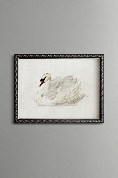epiqart Silent Swan - Vintage Patterned Frame