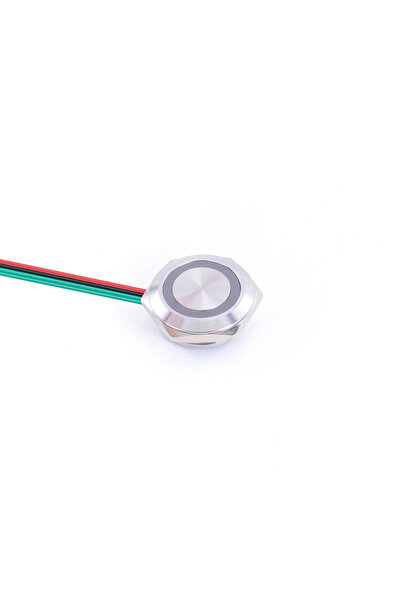 OEM Button metal, fara retinere, RGB, 3-6V, cu fire si conector
