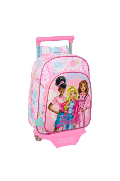 Barbie School Rucksack with Wheels Painterly Pink Sky blue 26 x 11 x 67 cm 26 x 34 x 11 cm