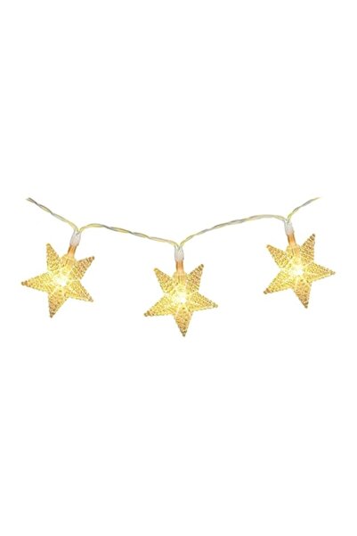 Raffine ستارة إضاءة LED خيطية من 10 نجوم، لون أصفر، 8.2×2.6 قدم