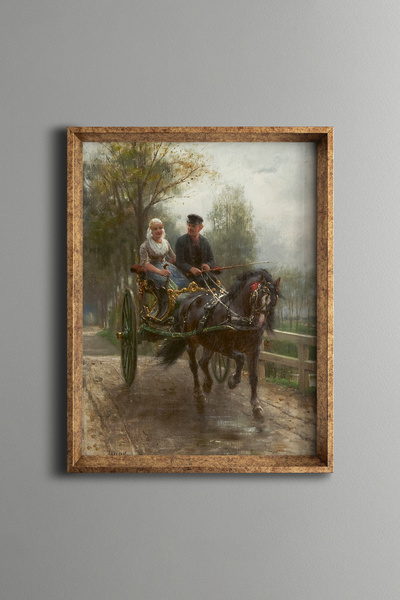 epiqart Sunday Trip - Vintage Patterned Frame