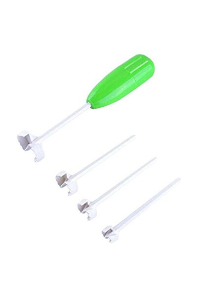 Generic 4-Piece Replaceable Head Vegetable Spiral Cutter Set White/Green