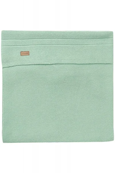 NOPPIES Light Green Knitted Blanket Nola 120 x 120 cm