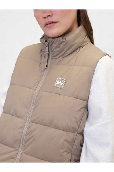 GAP Kadın Kahverengi ColdControl Puffer Şişme Yelek