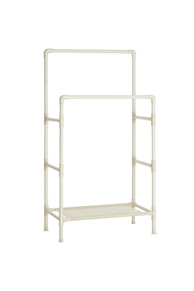 SONGMICS Suport metalic pentru haine, cu 2 șine de haine și 1 raft, maxim 70 ...