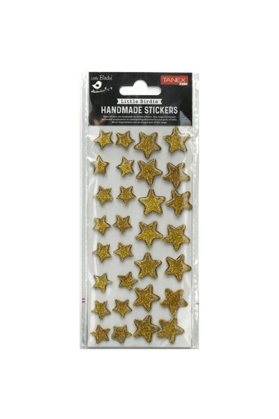 Tanex ملصقات زخرفية مصنوعة يدويًا TNX-28014 - ملصق سلسلة نجوم ذهبية من السيلي...