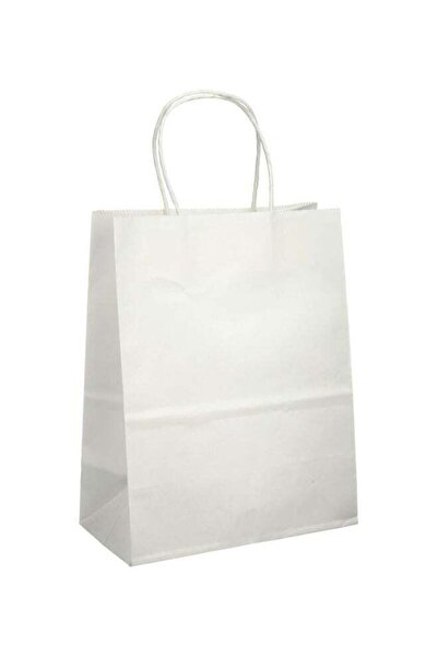 Cindus كيس هدايا كرافت 8x0.2x14.8 بوصة أبيض 10 اكياس