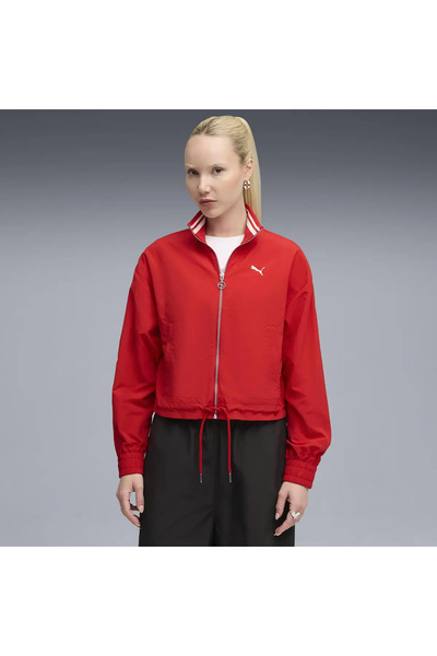 Puma PREMIUM ESS Woven Jacket Kırmızı Kadın Fermuarlı Ceket