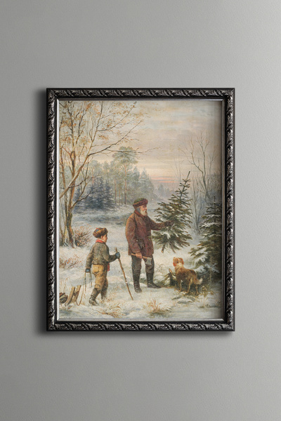 epiqart Noel Öncesi - Vintage Desenli Çerçeve