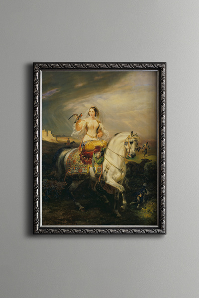 epiqart An Algerian Woman - Vintage Patterned Frame
