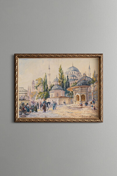 epiqart Payitaht İstanbul, Şeyhzade Camii - Vintage Desenli Çerçeve