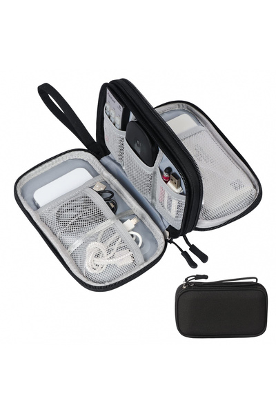 Skycase Penar ușor multifuncțional cu 2 compartimente cu fermoar NEGRU 21x12,...