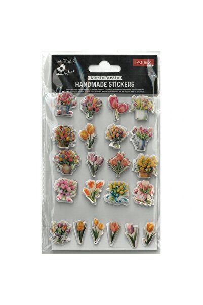 Tanex Handmade Tnx-28012 Decorative Labels - Silicone Flowers Series Sticker ...