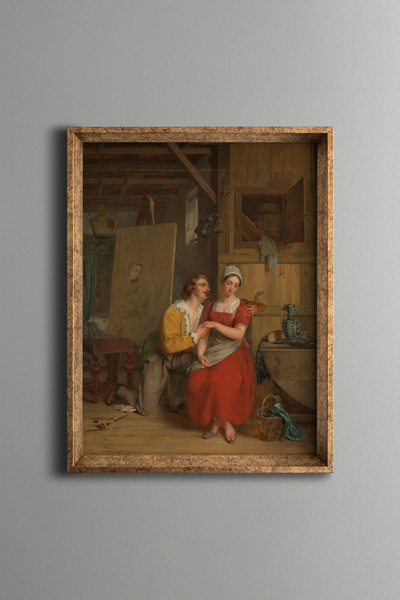 epiqart In Love with Modeline - Vintage Patterned Frame