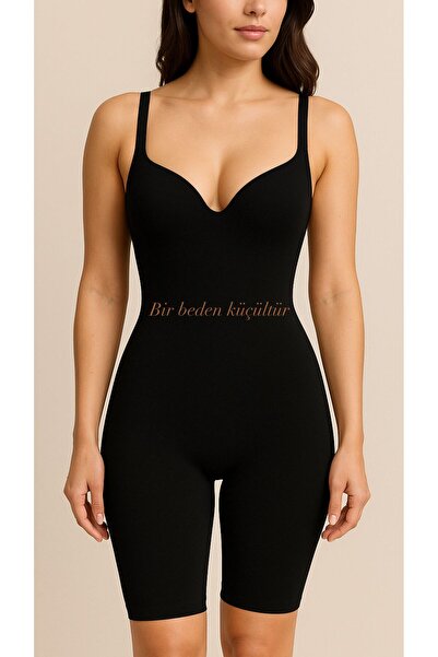 MASSİMO CALZE KADIN BOYDAN DİKİŞSİZ TOPARLAYICI KORSE VÜCUT ŞEKİLLENDİRİCİ BİR BEDEN KÜÇÜLTÜR-Sürpriz Hediyeli-