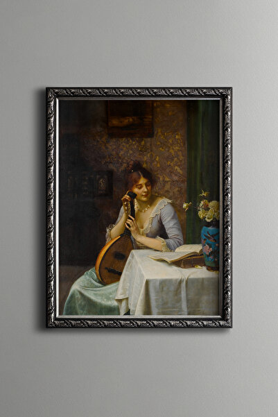 epiqart Musical Note Study - Vintage Patterned Frame
