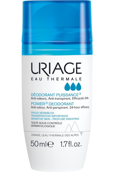 Uriage Power 3 Roll On Deodorant, 50 ml
