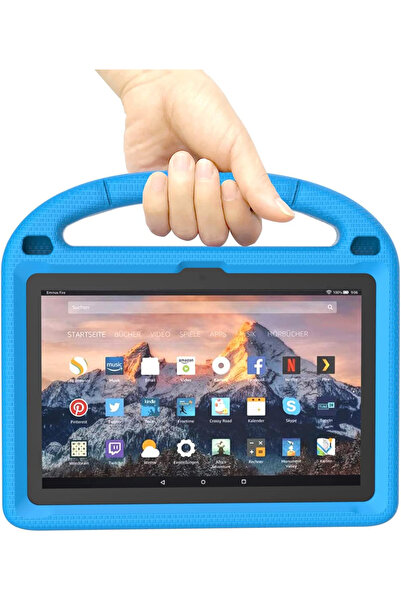 Patamiyar 8 Inch Lightweight Shockproof Tablet Case for Kids with Handle Holder - Blue