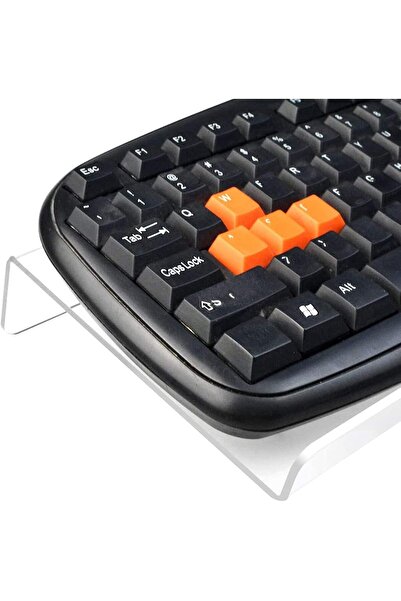 Slasa حامل لوحة مفاتيح أكريليك شفاف مائل للاستخدام في المكتب والمنزل