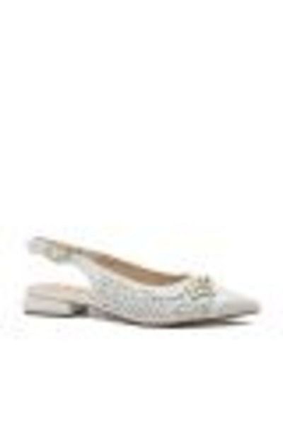 FEELİNG Black Cut-Out Women's Shoes Leather Floral Details