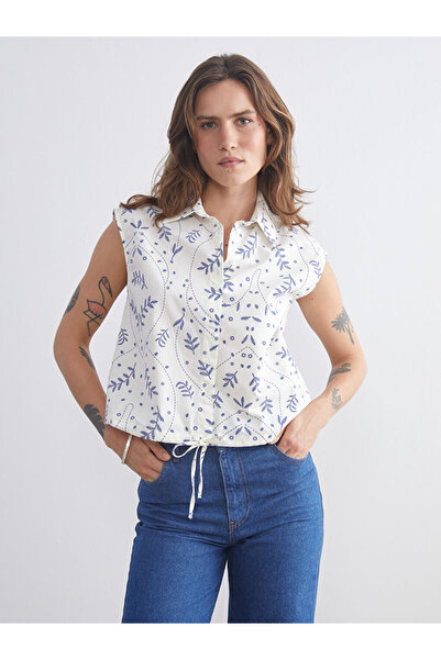 LC Waikiki White Patterned Women's Shirt