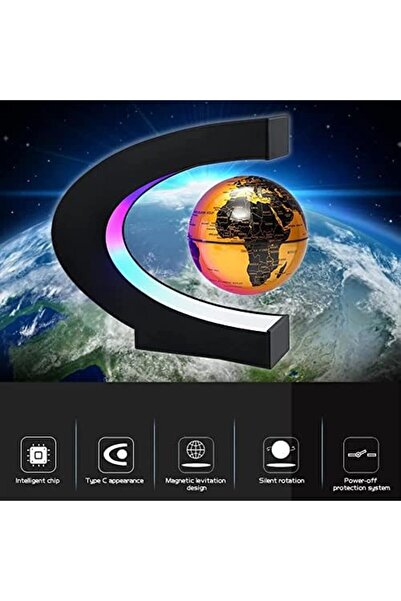 eWINNER Magnetic Levitation Floating World Map Globe with LED Light Cool Gadgets Decor Fixture