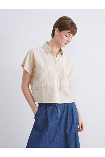 LC Waikiki Beige Loose Fit Women's Shirt