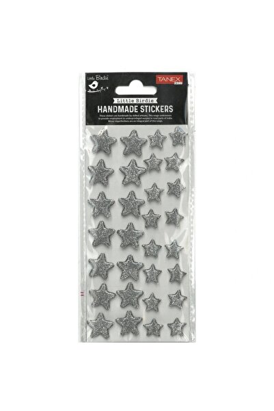 Tanex ملصقات زخرفية مصنوعة يدويًا TNX-28015 - ملصق سلسلة نجمة فضية من السيليك...