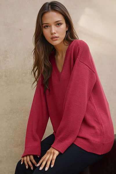 Hiccup Thick Knitted V-Neck Sweater