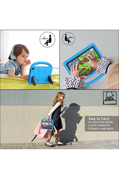 Patamiyar 8 Inch Lightweight Shockproof Tablet Case for Kids with Handle Holder - Blue
